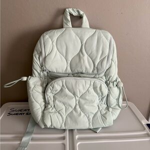 Quilted Women's Backpack - Mint Green